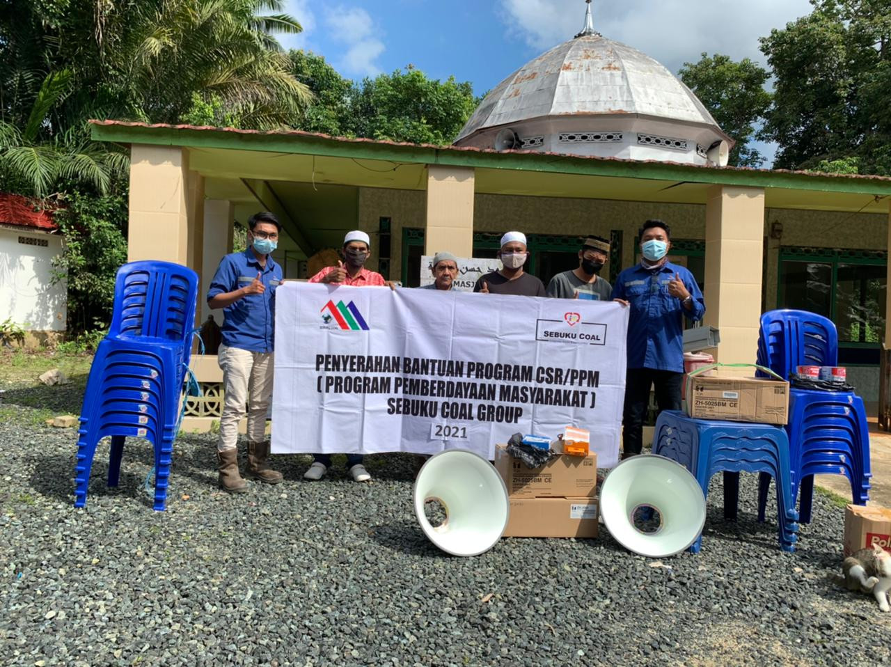 Setelah Mekarpura dan Salino, Giliran Masjid di  Desa Sungup Kanan Mendapat Bantuan CSR PT. STC